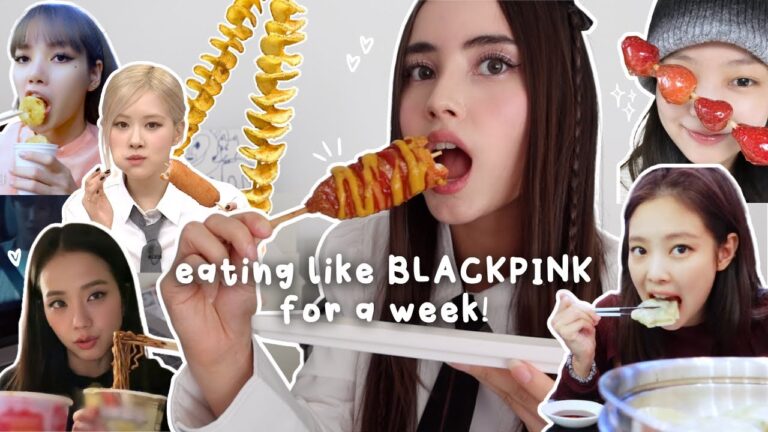 Desafio Gastronômico: Comendo como o BLACKPINK por uma Semana! 🖤💗 Experimentando as Comidas Favoritas de Jennie, Jisoo, Lisa e Rosé na Coreia!