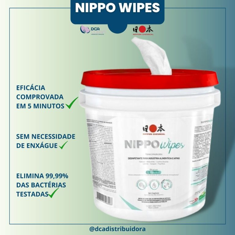 Conte com a praticidade do Nippo Wipes para fazer a higienização das superfícies…